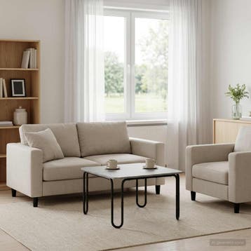 vidaXL Salontafel Betongrijs 79,5 x 79,5 x 45 cm Bewerkt, Huis en Inrichting, Verzenden, Nieuw