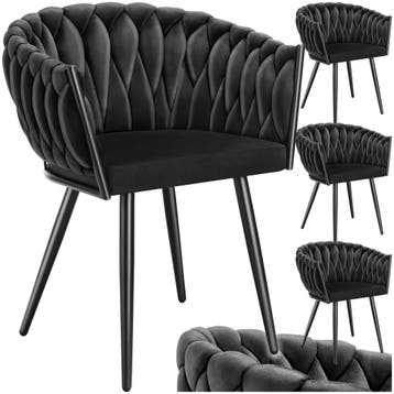 Set eetkamerstoelen Astano fluweel, knoopdesign, Verzenden, Nieuw