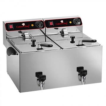 Friteuse | Elektrisch | 9+9L | 6.5kW (2x 230V) |, Verzenden, Nieuw in verpakking