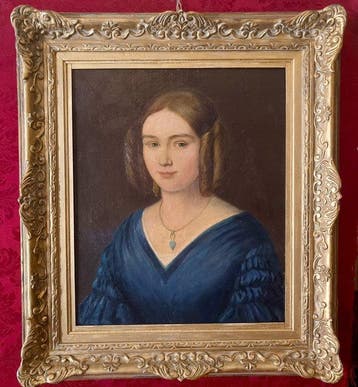 Franse school (XIX) - Ritratto di giovane nobildonna