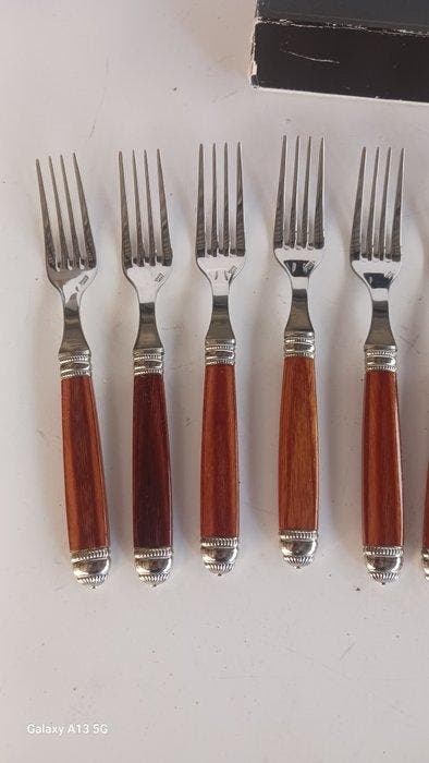 scof - Vork (12) - Récamier Rio - Staal, Hout, Antiek en Kunst, Antiek | Meubels | Tafels