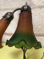 Art Nouveau - Lampe - Pate de verre - Métal, Verre