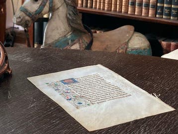Französisches Stundenbuchblatt - reich verziert mit, Nieuw