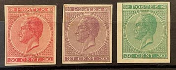 Belgique 1865/1866 - Léopold Ier en profil : épreuves