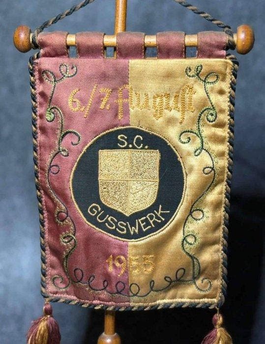 Austria - Historical Hand-Embroidered Table Banner - S.C., Verzamelen, Overige Verzamelen
