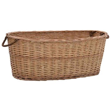 vidaXL Houtmand met handvatten 88x57x34 cm natuurlijk, Tuin en Terras, Verzenden