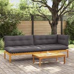 vidaXL 3 Stuk Tuinpallet Sofa Eenheden Massief Acacia Hout, Verzenden