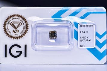 Zonder minimumprijs - 1 pcs Diamant (Natuurlijk gekleurd) -