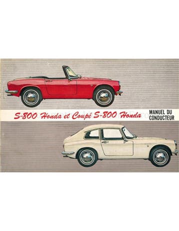 1967 HONDA S800 | S800 COUPE INSTRUCTIEBOEKJE FRANS