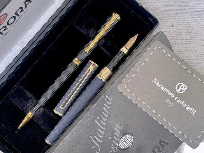 Aurora - Kona black titanium + Nazareno Gabrielli fountain, Collections, Stylos