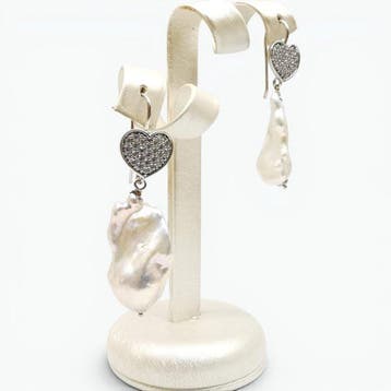 Parel - Argento 925 - Oorbellen - perle edison