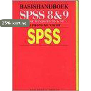 SPSS 8 & 9 (basishandboek) 9789055480951 A. de Vocht, Boeken, Verzenden, Zo goed als nieuw, A. de Vocht