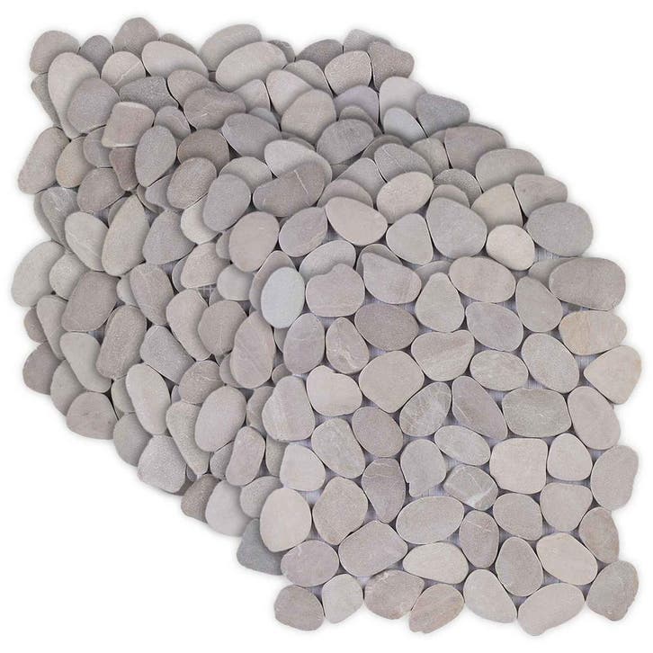 vidaXL Kiezel Tegels Taupe 30 x 30 cm Rivieren Kiezel, Doe-het-zelf en Bouw, Vloerdelen en Plavuizen, Nieuw, Verzenden