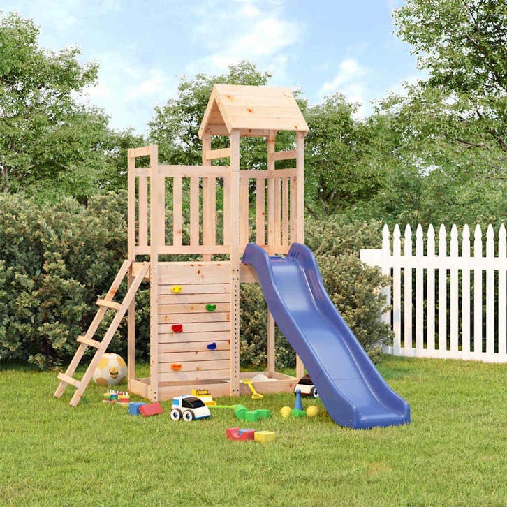 vidaXL Speelhuis massief grenenhout, Enfants & Bébés, Jouets | Extérieur | Aires de jeux, Envoi