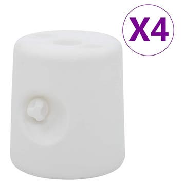 vidaXL Prieelgewichten 4 st PE wit, Verzenden