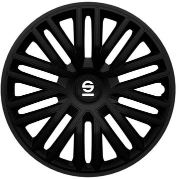 Sparco Wieldoppen Bergamo - 16-inch - Zwart - Set van 4, Verzenden, Zo goed als nieuw