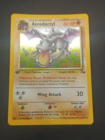 Pokémon - 1 Card - Aerodactyl first edition Prerelease First