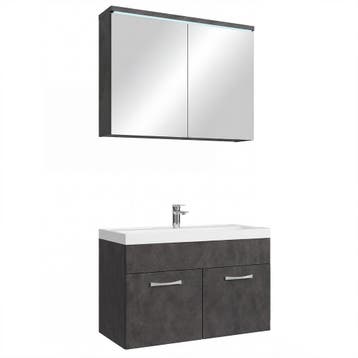 Badkamermeubel Set Paso 02 80 x 40 cm – Donker Grijs, Verzenden, Nieuw