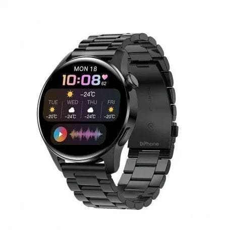 DrPhone ModelX5 - Metalen Smartwatch 46mm - Sport Mannen -, Handtassen en Accessoires, Smartwatches, Nieuw, Verzenden