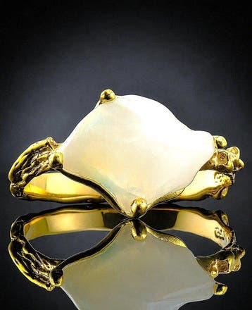 Opaal - Zilver, 925 - Ring - Natuurgeïnspireerd