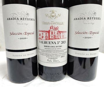 2021 Vega Sicilia, Valbuena 5º Año & 2020 Abadía Retuerta,, Nieuw