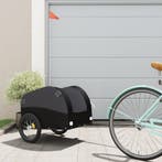 vidaXL Fietstrailer 30 kg ijzer zwart, Verzenden