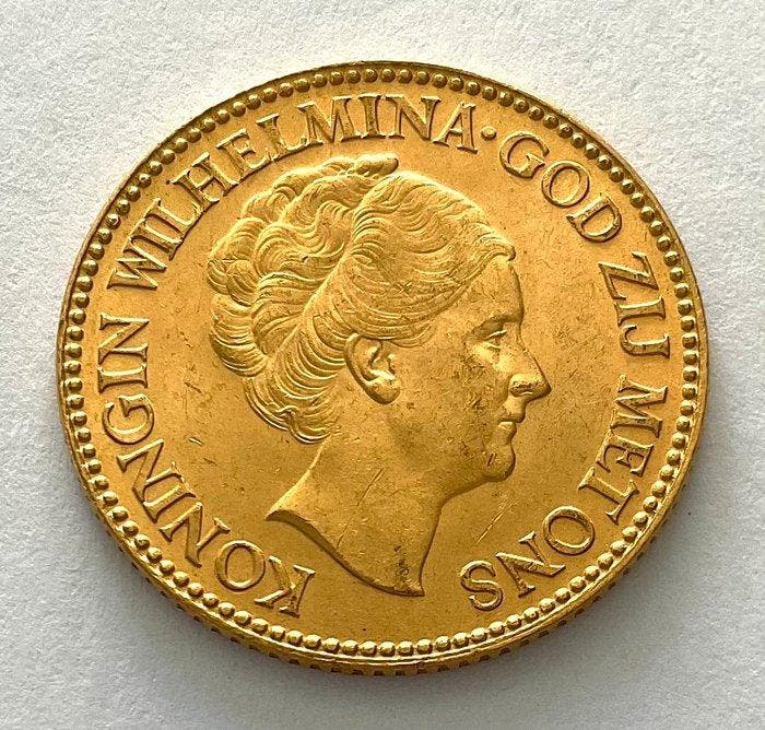 Nederland. Wilhelmina. 10 Gulden 1933, Postzegels en Munten, Munten | Nederland