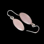 Boucle doreilles en quartz rose de belle qualité. Montage