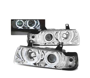 Phares Pour Bmw E36 90-99 S C T Angel Eyes Chromé, Verzenden
