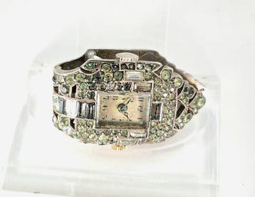 Frank Edward & Sons - Art Deco Schmuckuhr mir Clip - 925