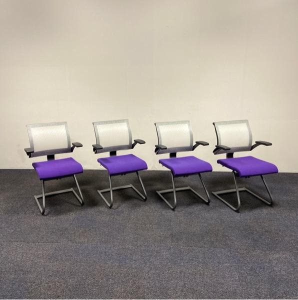 complete set van 4 x Ahrend 240 vergaderstoel met kunststof, Maison & Meubles, Chaises