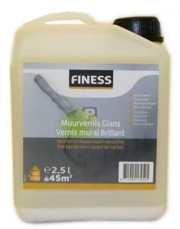 Finess Muurvernis Glans 2.5 liter, Ophalen of Verzenden, Nieuw