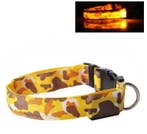 LED Halsband Camo GEEL, Dieren en Toebehoren, Verzenden, Nieuw