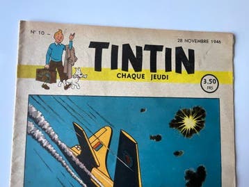 Tintin N°10 - Couverture de Jacobs - Première édition - 1946