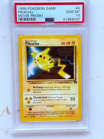 Pokémon - 1 Graded card - Pikachu 4 Carte promo, Foil - PSA, Hobby & Loisirs créatifs