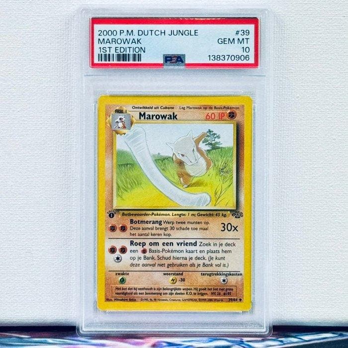 Pokémon Graded card - Marowak 39 1st Edition - Pokémon - PSA, Hobby & Loisirs créatifs, Jeux de cartes à collectionner | Pokémon