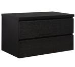 Wastafelkast Angela 100 x 48 cm Zwart Hout Wastafelmeubel, Verzenden