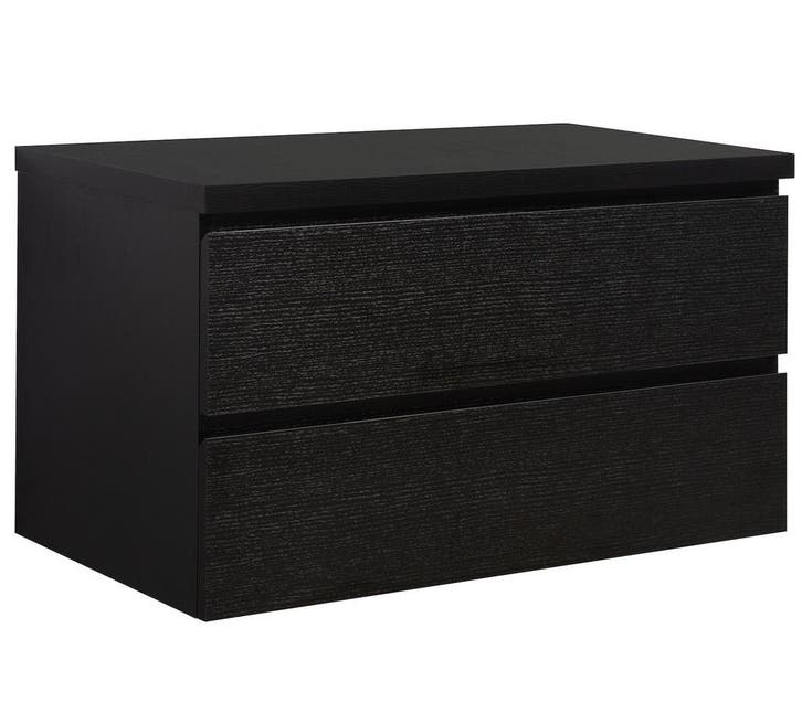 Wastafelkast Angela 100 x 48 cm Zwart Hout Wastafelmeubel, Huis en Inrichting, Badkamer | Badkamermeubels, Nieuw, Verzenden