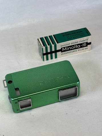 Minolta 16 model I Groen 1957/1960 + film Subminiatuur, Nieuw