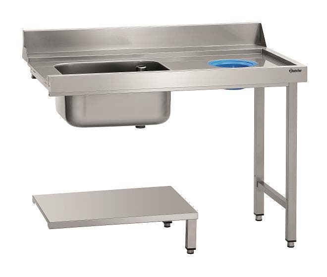 Aanvoertafel DS-R1 BAS | Spoelbank links met bodemschap +, Articles professionnels, Horeca | Équipement de cuisine, Envoi