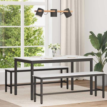 vidaXL Eettafel Wit 140 x 80 x 75 cm Massief grenenhout, Verzenden, Nieuw