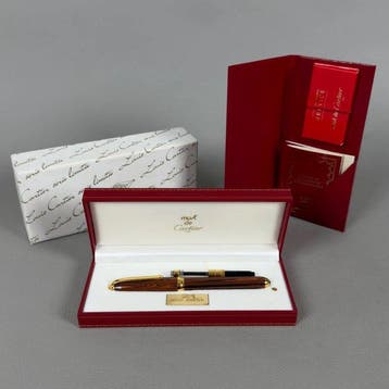 Cartier - Stylo Plume M Louis Cartier Ebonite Brun Clair -