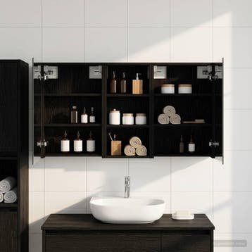 vidaXL Badkamerkast set 3 pcs 110 x 10,5 x 60,5 cm Bewerkt, Verzenden