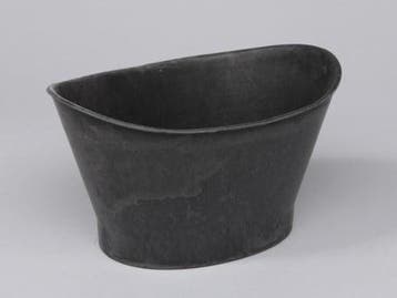 Bloempot Ovaal Loodlook 20.5x10x11 cm, Huis en Inrichting, Nieuw