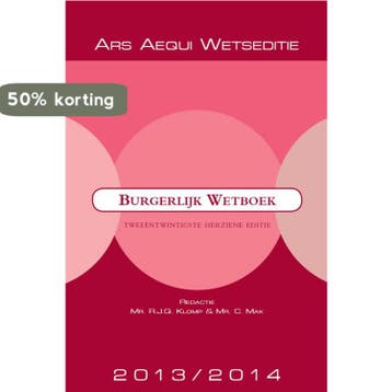 Burgerlijk wetboek / 2013/2014 / Ars Aequi Wetseditie C. Mak, Verzenden, C. Mak