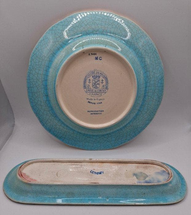 Émaux de Longwy - Assiette murale - Céramique, Émail -, Antiek en Kunst, Antiek | Glaswerk en Kristal