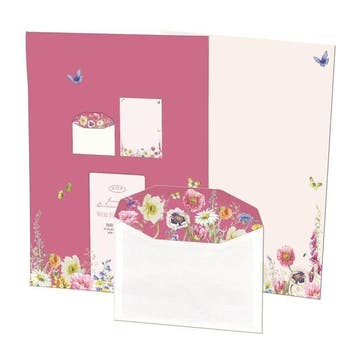 Briefpapier met enveloppen: Wild Flower Field, Janneke, Ophalen of Verzenden