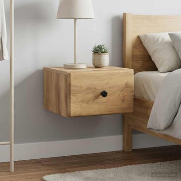 vidaXL Muurbevestigde Nachttafel 2 st Artisanaal eiken, Verzenden, Nieuw