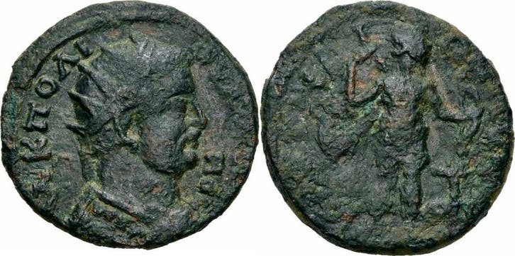 Bronze 253-260 Valerianus I Korykos Kilikien Oktassarion..., Timbres & Monnaies, Monnaies & Billets de banque | Collections, Envoi