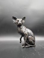 Beeld, Bronze Sphynx Cat Hand-Crafted - 21.5 cm - Brons -